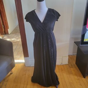 Baltic Born Athena Pleated Maxi Black Dress Size XS